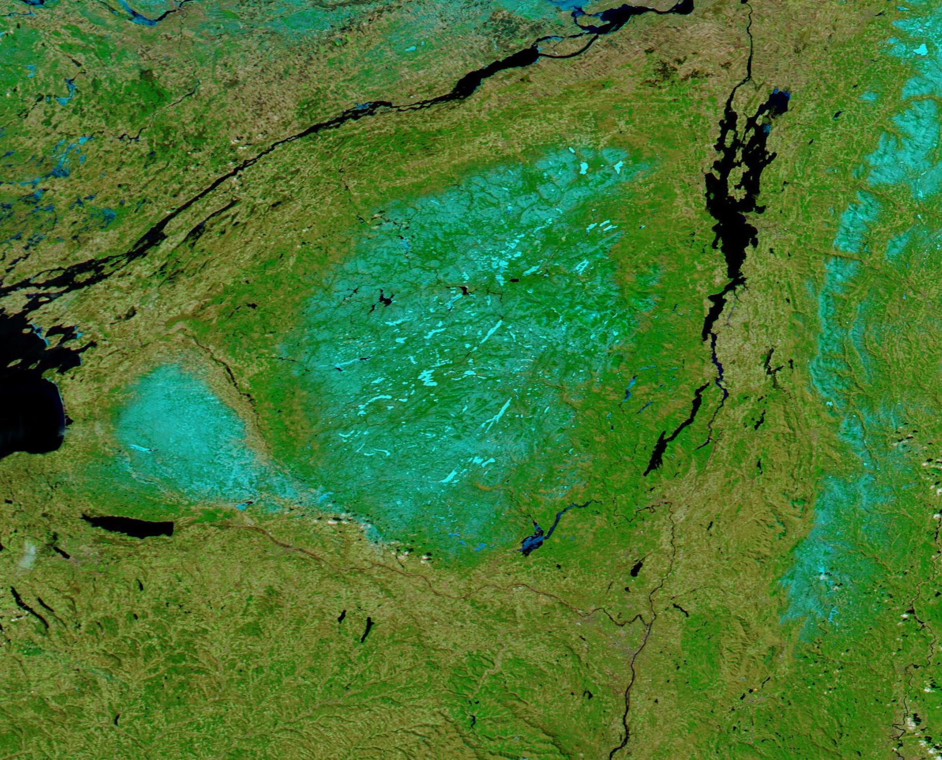 File:Spring Snow in Adirondack Park, New York (MODIS 2025-03-30).jpg