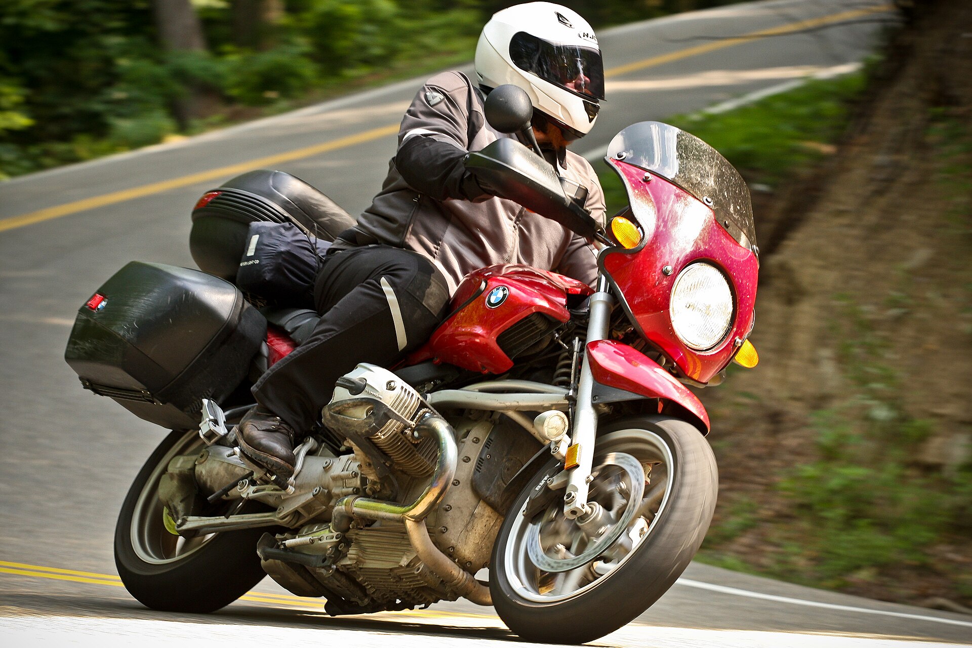 A rider on the Tail of the Dragon, US-129